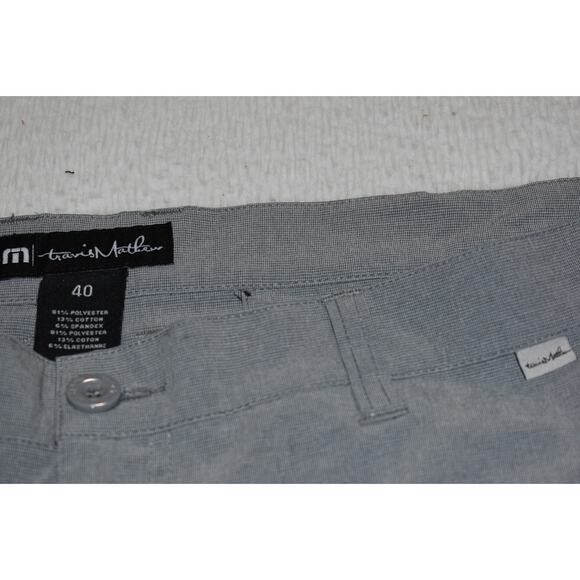 Travis Mathew Golf Shorts Mens Size 40 Wicking Performance Gray Flat Front - Picture 3 of 5